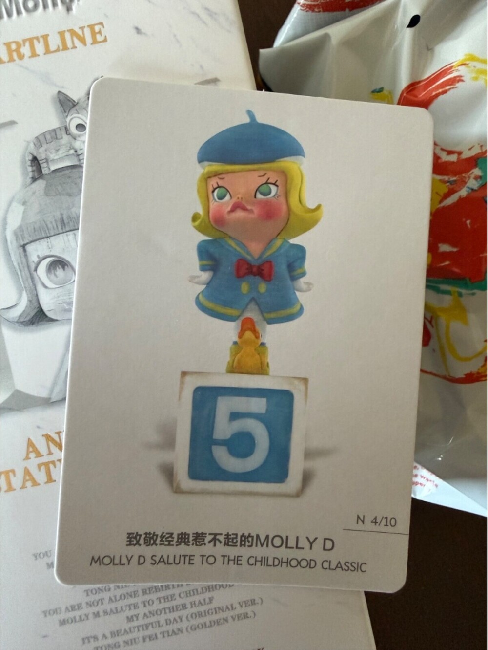 POPMART x Molly Artline Classical Retro Blind Box 5/10 Sailor Duck Blue Beret